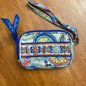 Vera Bradley Marina Paisley small wristlet